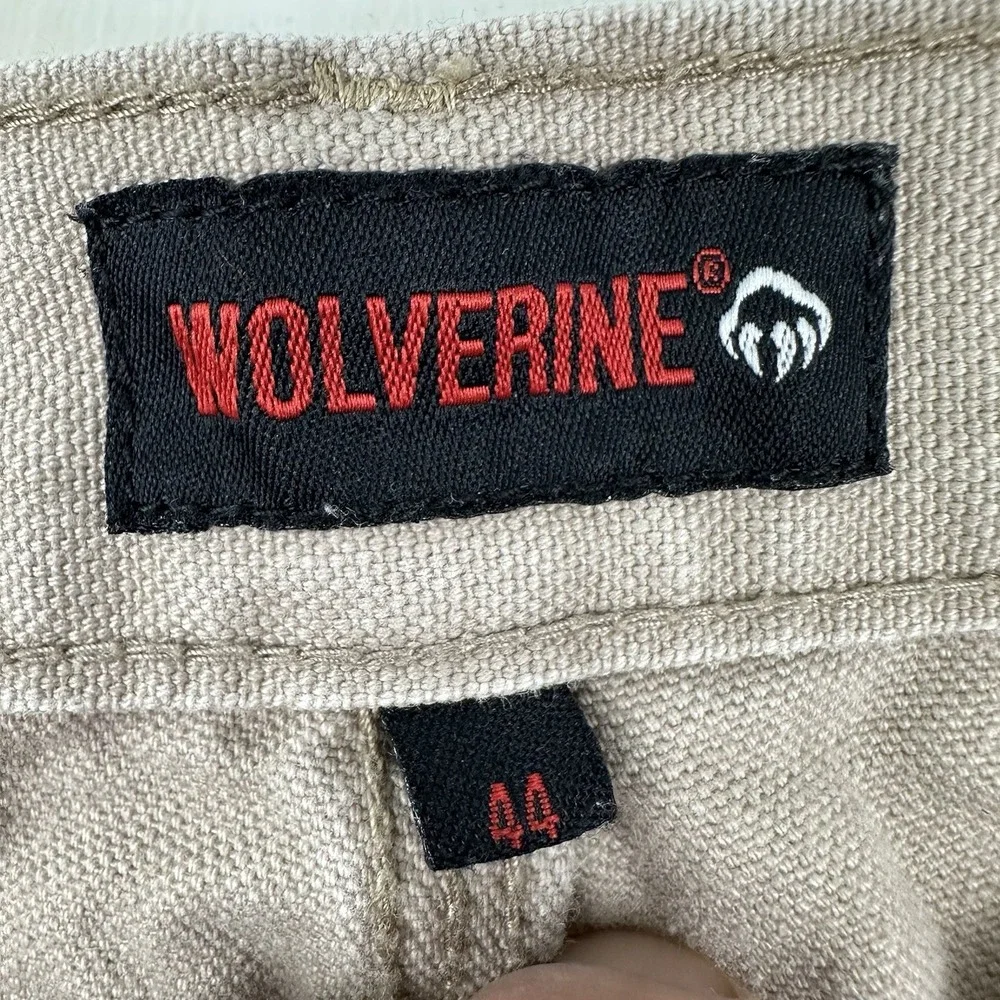 Vintage Wolverine Carpenter Shorts‎ Mens Actual 42 X 9 Beige Heavyweight Canvas